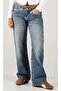 Nadine Classic Denim Blue Color Low Waist Jeans Pants - 2