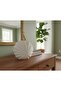 Decorative Ceramic Vase – Modern Textured Fan Shell Vase for Home & Table Décor - 2