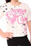 Girl's Printed Crew Neck Short Sleeve Slit T-Shirt - 2