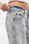 Jasika Light Blue Color Low Waist Floral Patterned Jeans Trousers - 4