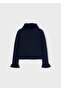 Girl's Fur Collar Knitted Cardigan - 2