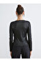 V-Neck Shiny Blouse - 4