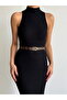 Women's Gold Stylish Trouser Belt, Jacket Belt, Dress Belt Size 110 - Width 2.2 cm