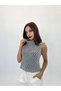 Sleeveless Metallic Yarn Detailed Knitwear Mesh Women's Sweater - 5