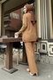 Tunic Buttoned Cardigan Pants Knitwear Trouser Suit - 4