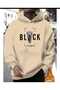 City-Themed Hoodie with the Slogan'The Black'