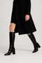 Women's Black Rustic Patent Pointed-Toe Mid-Heeled Boot UN001-0132 - 2