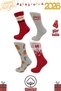 4 Pairs Stitch-Free Cotton Christmas Stockings – Cozy and Soft Christmas Socks Set - 3