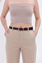 Brown/Gold Buckle Women's Belt, Jacket Belt, Trouser Belt, - 3