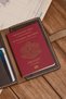 Brown Leather Passport Holder Passport Cover and Card Holder – Handmade, Double Compartment Travel Wallet