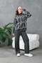 Oversized Ethnic Detailed Sweater Pants Knitwear Bottom-Top Set Aw25Au0035