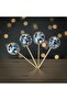 4 Pieces Disco Ball Shaped Cake Decoration, New Year's Disco Ball Decoration, Cobalt I Disco Ball Decoration - 5