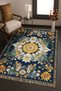 Mosso Blue Purple Tones Ethnic Flowers Pattern Woven Base Vintage Decorative Carpet Mosso1671 - 2