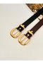 Set of 2/Gold Bridge Buckle Women's Belt, Jacket Belt, Trouser Belt. - 2