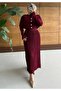 Cape Detail Long Knit Dress - 2