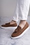 Slw153 bloom laceless tasseled leather men's daily sport classic shoe cbt - taba - 2