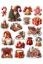 Red Christmas Ornaments Sticker Set Christmas Stickers New Year Happy New Year Noal Sticker Nsti0204