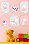 6-Piece Cute Animals Children's Room Painting Set |   Frameless, Pastel Tones, Baby & Kids Decor - 4
