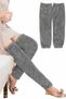 Leg Stifle Plush Leg Knee Warmer over Socks Footless Thermal Wesoft Plush Knee Leg Warmer Leggings - 4