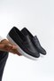 Slw180 estilo x laceless skin men's casual sports classic shoes cbt - black - 4