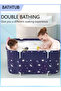 Extra-large Foldable Freestanding Bathtub Foldable SPA Tub Suitable for Shower Rooms - 6