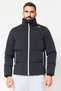 Men Sportswear Fit Brand Logo Outdoor Jacket, Black
