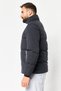 Men Sportswear Fit Brand Logo Outdoor Jacket, Black - 3