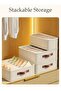 3pcs Wardrobe Clothes Organizer Sock Underwear Drawer Organizer Dividers Cell Foldable Linen - 2