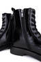 Women's Black Patent Leather Casual Boots - 5