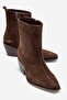 Lexia Brown Suede Genuine Leather Women's Western Boots