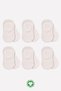 6 Pairs of Organic Cotton Baby Socks Silicone Combed Cotton Ballerina Socks for Girls and Boys (Ecru)