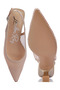 Women Rhinestone Embellished Slingback Mules in Beige - 4