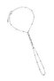 Silver Color Shahmeran with Stone and Ball Chain Detail