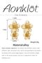 Gold Flower Earrings - 6