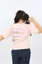 Girl's Printed Asymmetrical T-Shirt with Crew Neck and Short Sleeves - 5