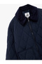 Long Sleeve Zippered Pocket Detailed Classic Collar Quilted Jacket - 5