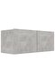 2 Piece TV Cabinet Set Concrete Grey Engineered Wood - 2