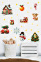 Santa Claus, Deer and Red Car Window Sticker Set – Christmas Window Decoration - 5