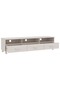TV Cabinet HAMAR White 158x40x40 cm Solid Wood Pine - 4