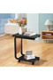 【C-Shaped Mobile Side Table with Wheels】3-Layer Storage Rolling Sofa Side Table– End Table