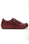 Genuine Leather Soft Sole Women's Burgundy Sneaker Casual Sports Shoes - 4