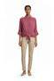 Women's Classic Collar Tie Long Sleeve Flowy Shirt 26Krb50957