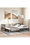 Pull-out Day Bed without Mattress Grey 2x(90x200)cm - 2