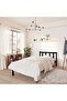 810071 Bed Frame without Mattress Black Solid Wood 90x200 cm