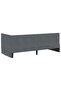 Corner Bed Frame with Headboard Dark Grey 90 cm x 200 cm Velvet - 6