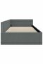 Corner Bed Frame with Headboard Dark Grey 90 cm x 200 cm Fabric - 5