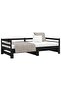 Pull-out Day Bed without Mattress Black 2x(90x200)cm - 4