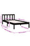 810071 Bed Frame without Mattress Black Solid Wood 90x200 cm - 3
