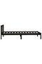 810071 Bed Frame without Mattress Black Solid Wood 90x200 cm - 4