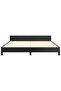 Bed Frame with Headboard without Mattress Black 180x200 cm Super King - 4